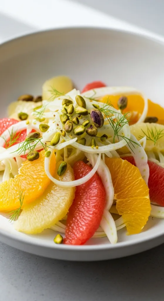 Citrus fennel salad bowl pistachios 26ceb4b341