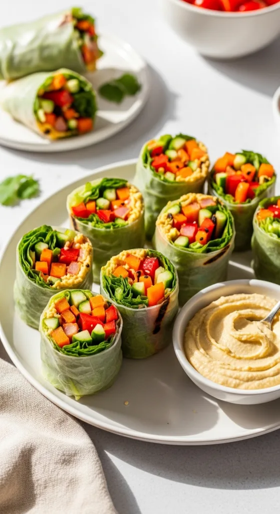 Hummus grilled veggie spring rolls 2e23bc8b6f