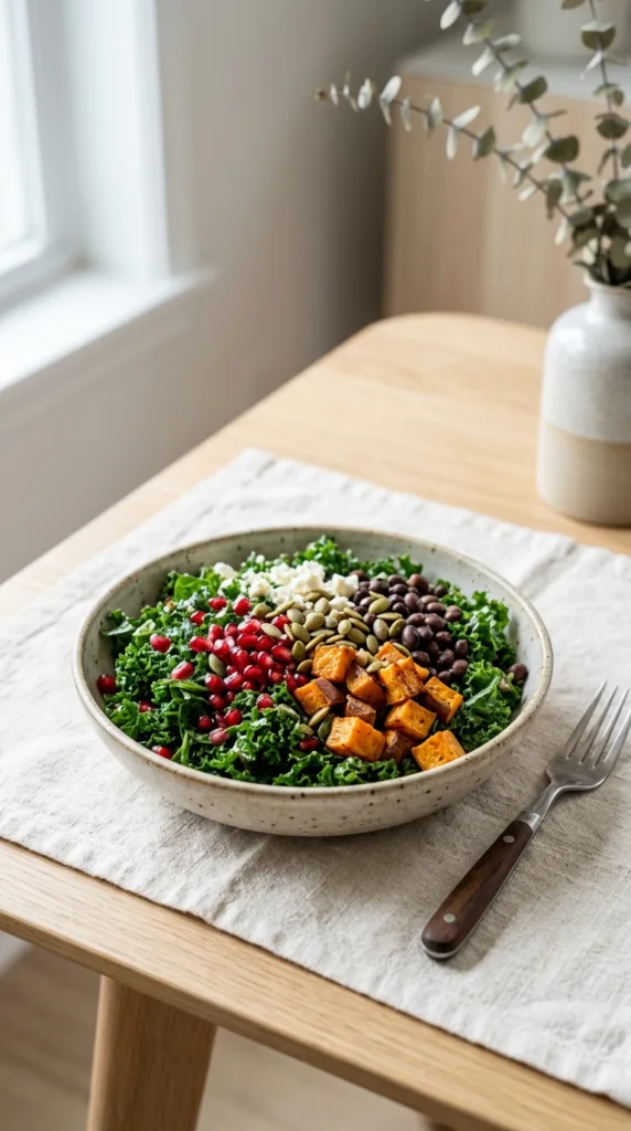 Kale pomegranate salad sweet potato 7e1806fcc5