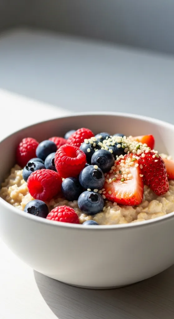 Oatmeal bowl with berries 7173db58f8