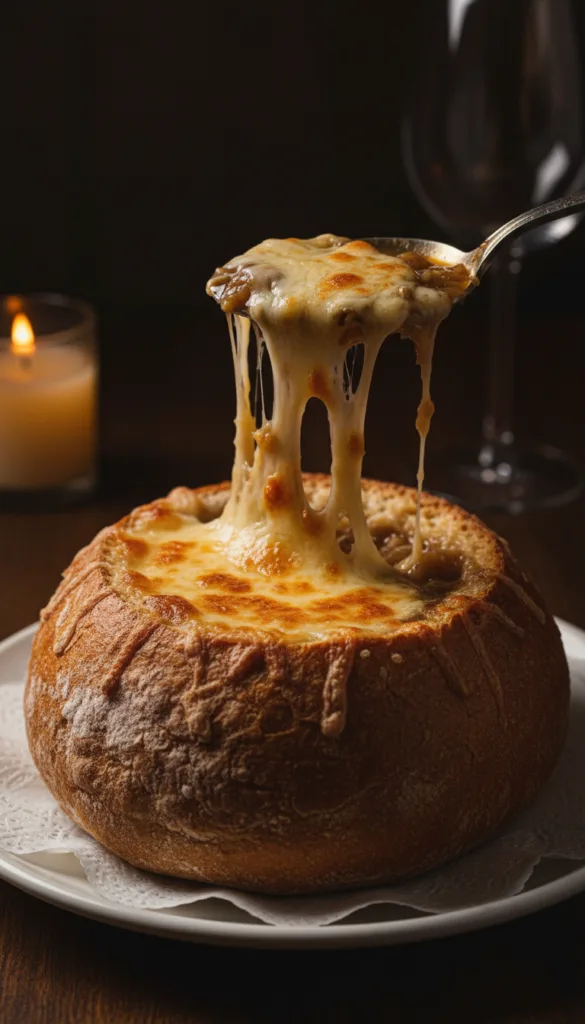 15 Rustic Bread Bowl Soup Presentation Ideas 6 Original french onion 202602132122