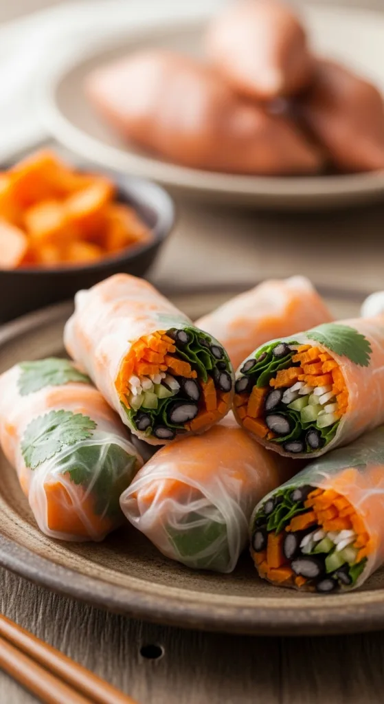 Originalsweet potato and black bean spring rollspi 2279314d32