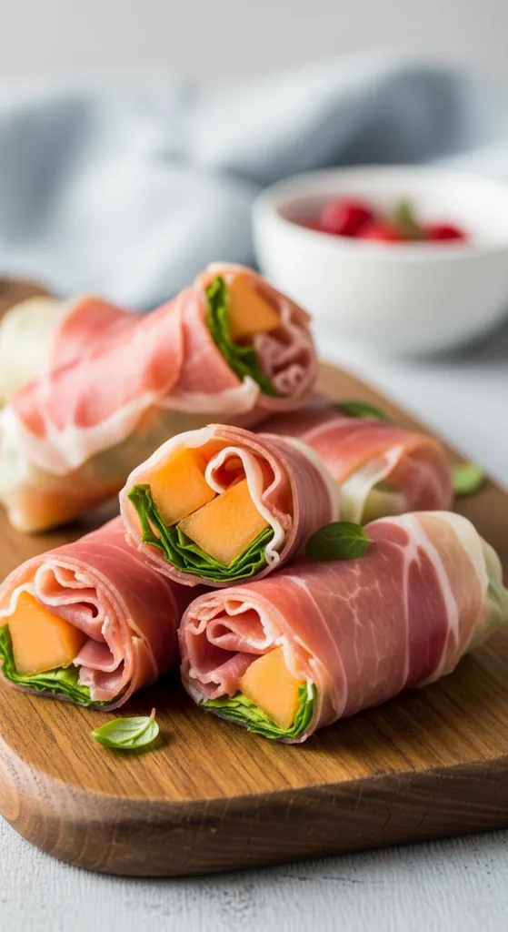 Prosciutto and melon spring rolls 6ff5eaffab