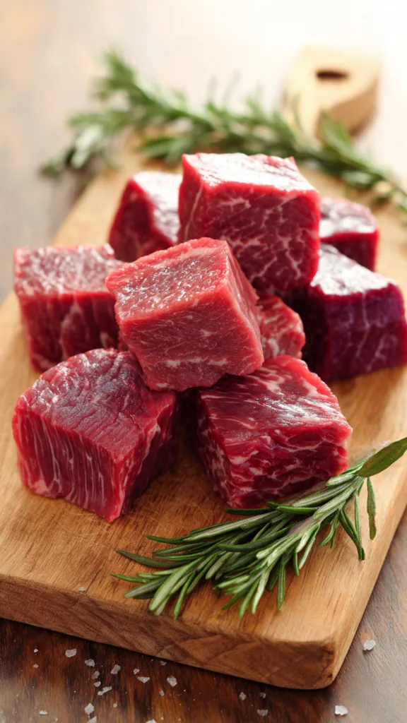 7 Garlic Butter Steak Bites Mistakes to Avoid 2 original raw steak cubes critique this prompt is t