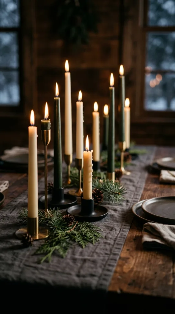 Moody Candlelit Winter Dinner Table: 7 Styling Hacks 3 Candles on dinner table 9ba18039e3 1