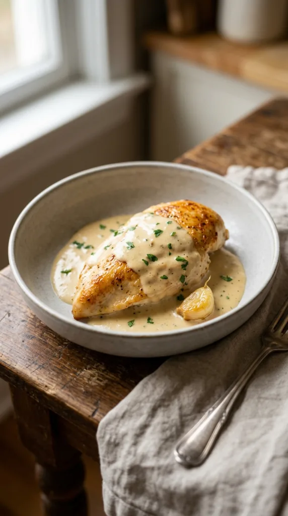 Chicken breast with garlic sauce 49598d683c