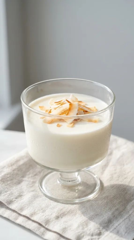 Coconut panna cotta with flakes 8935572e91