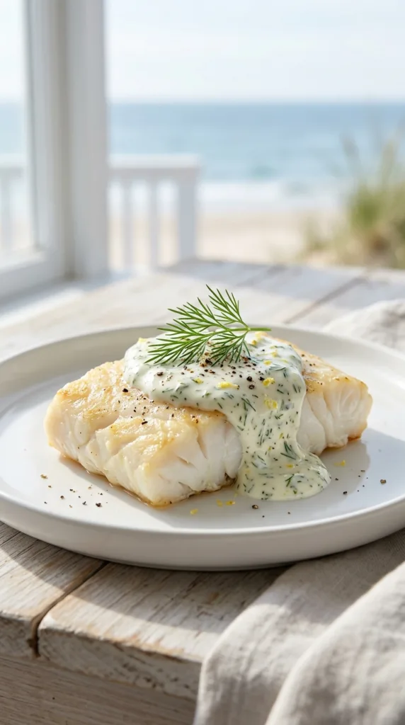 Cod fillet with dill sauce f712f18d89