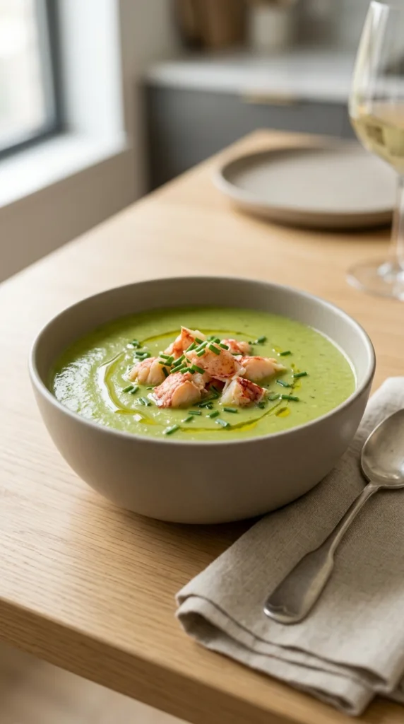 13 Spring Asparagus Lobster Tail Dinner Ideas 9 Creamy asparagus lobster soup fef3f4f332