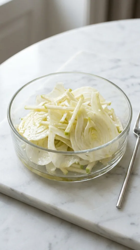 Fennel salad in glass bowl a33e6bbeef