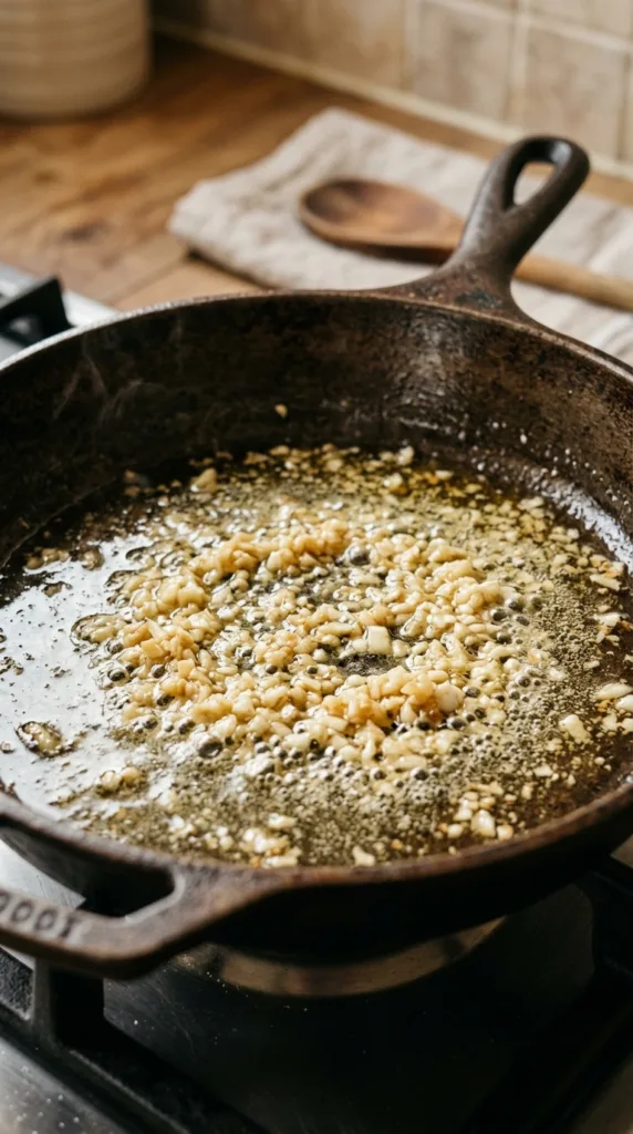 Garlic sizzling in 202603241039