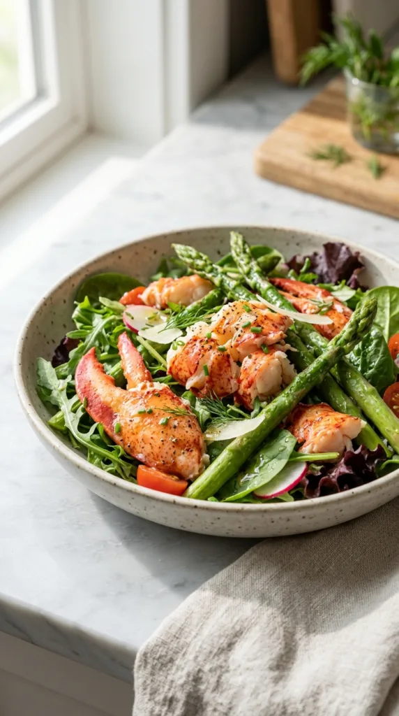 13 Spring Asparagus Lobster Tail Dinner Ideas 6 Lobster and asparagus salad ebb75516ec
