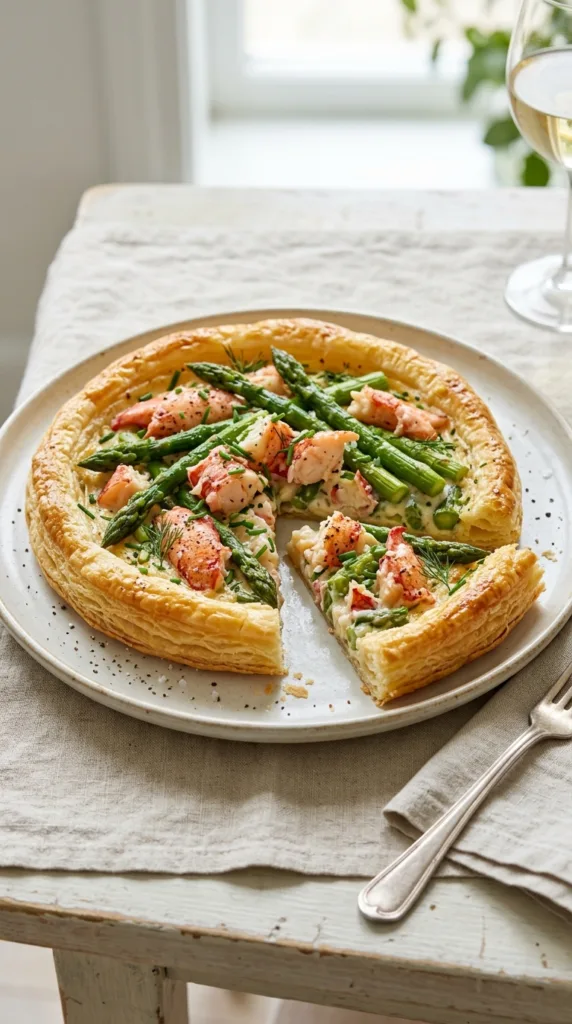 13 Spring Asparagus Lobster Tail Dinner Ideas 8 Lobster asparagus puff pastry tart c9b077e169