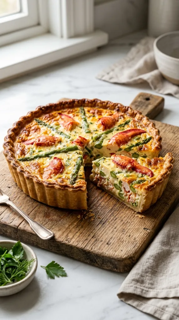 13 Spring Asparagus Lobster Tail Dinner Ideas 13 Lobster asparagus quiche slice a8e7dbf505