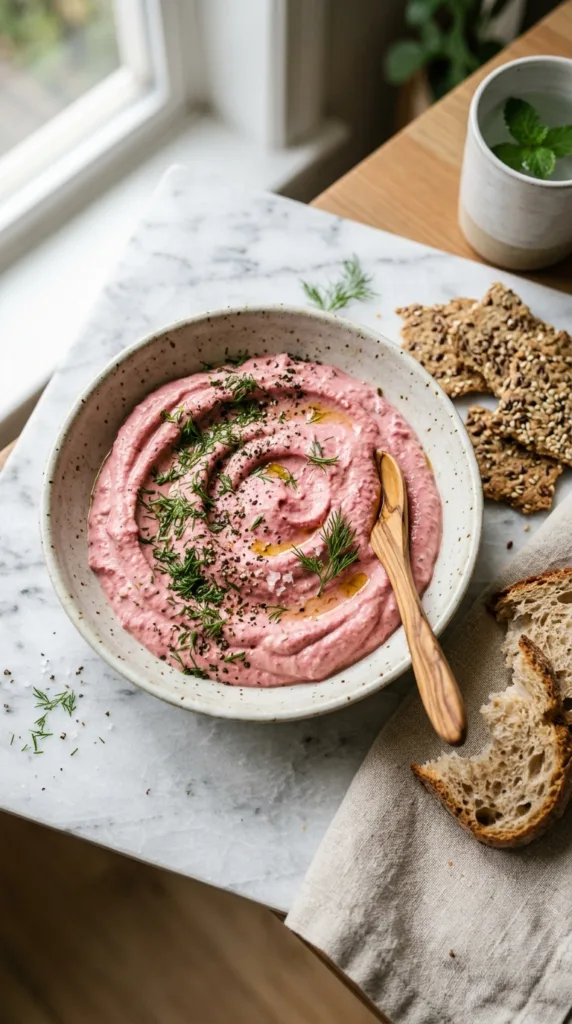 5 Ways to Host an Aesthetic Blush Pink Spring Dinner 2 Original prompta bowl of pink dip with breadcritiq d30484b8c1
