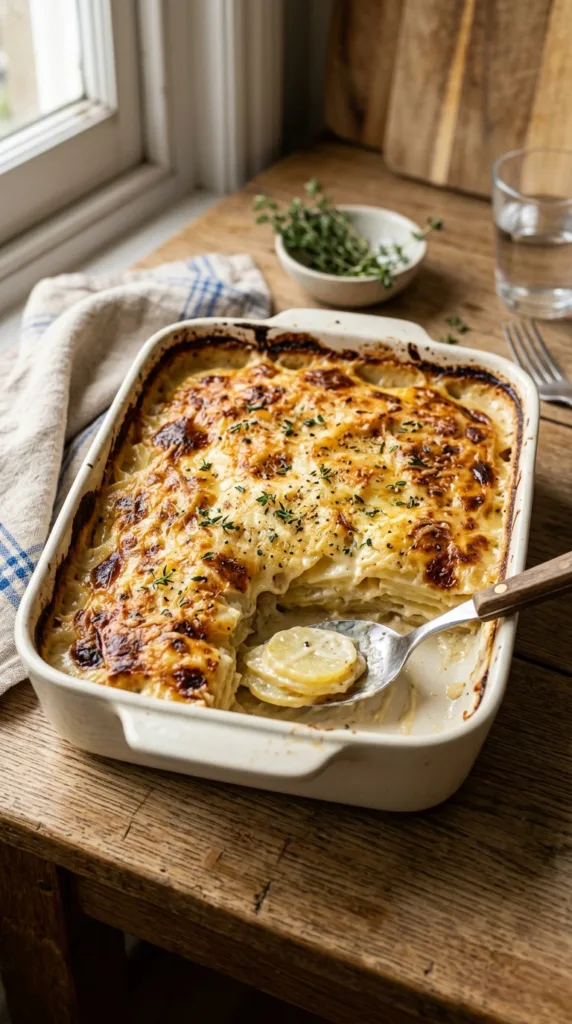 Potato gratin in baking dish 9e1cada966