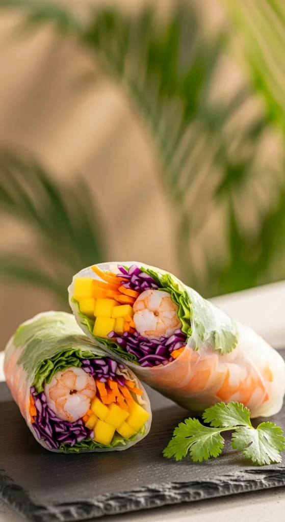 Spicy mango shrimp spring rolls ec1f7e5434