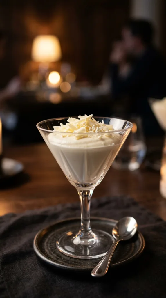 White chocolate mousse in glass 40c97d2689