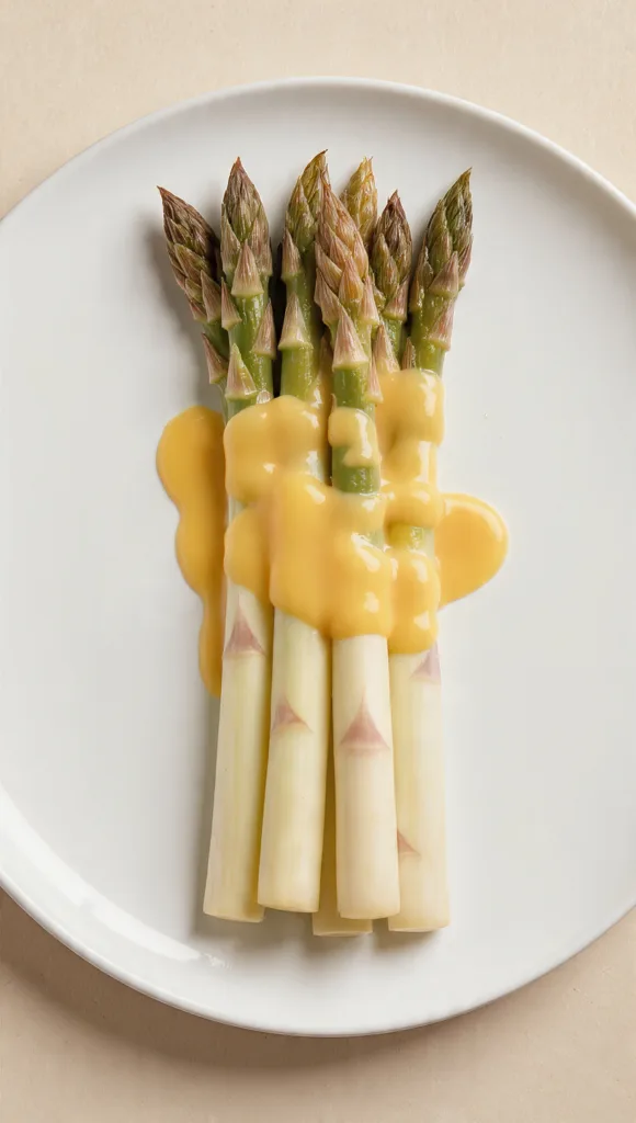 original asparagus with sauce critique this prompt