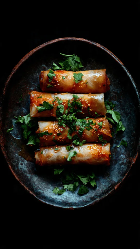 original shrimp scampi spring rolls critique the p