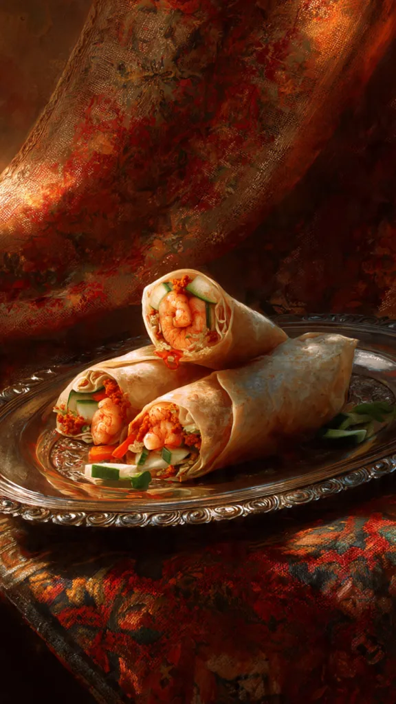 original tandoori shrimp spring rolls critique the