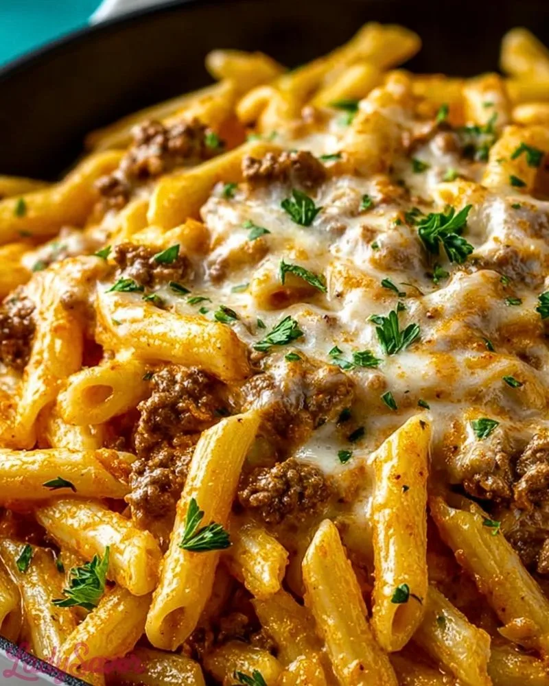 Creamy High Protein Beef Pasta