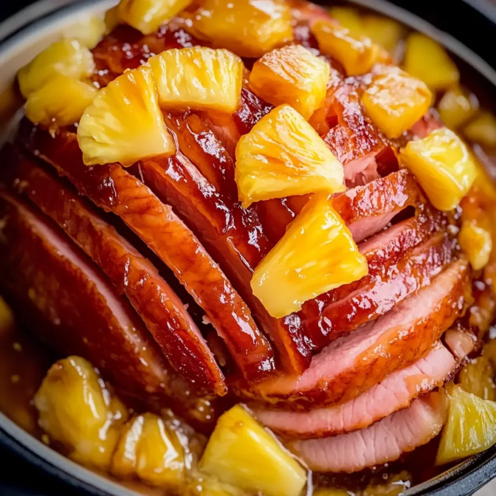 Crock Pot Brown Sugar Pineapple Ham nbekam