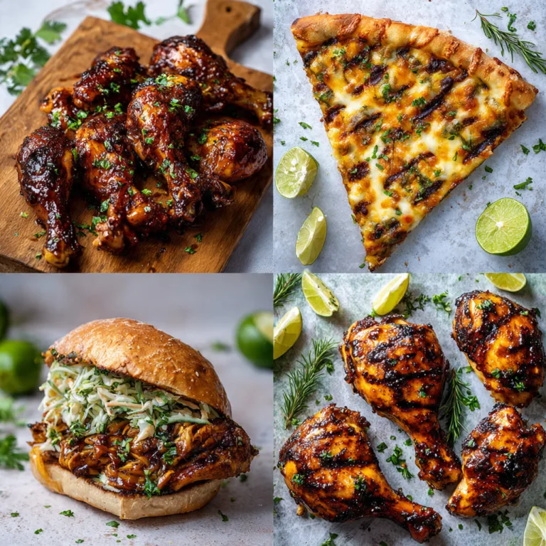 a top down 11 collage of the four best summer bbq