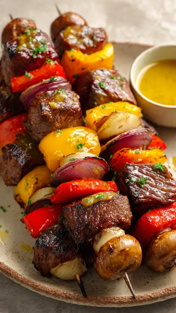 close up ultra realistic photo of two grilled stea