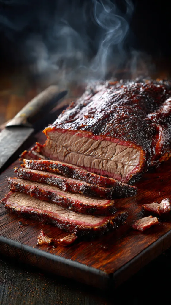 ultra realistic dramatic shot of a whole smoked be