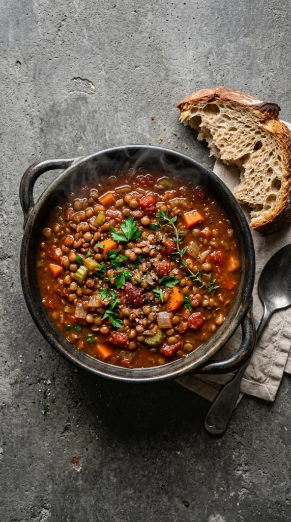 9 Cozy Soup Recipes Perfect for Family Dinners 7 Brown lentil soup with bread 202605072109