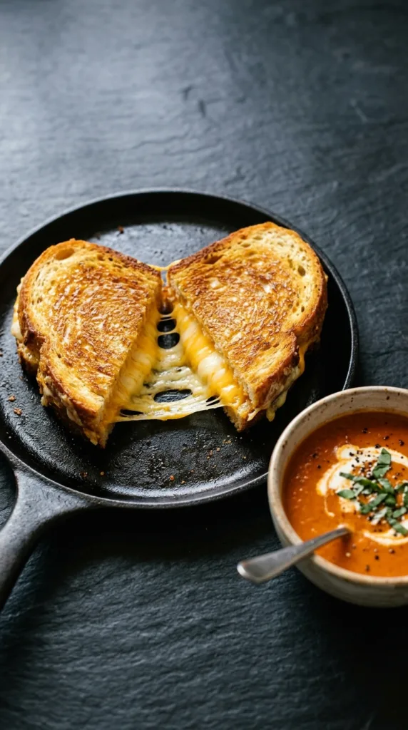 Grilled cheese sandwich in skillet 202605101955