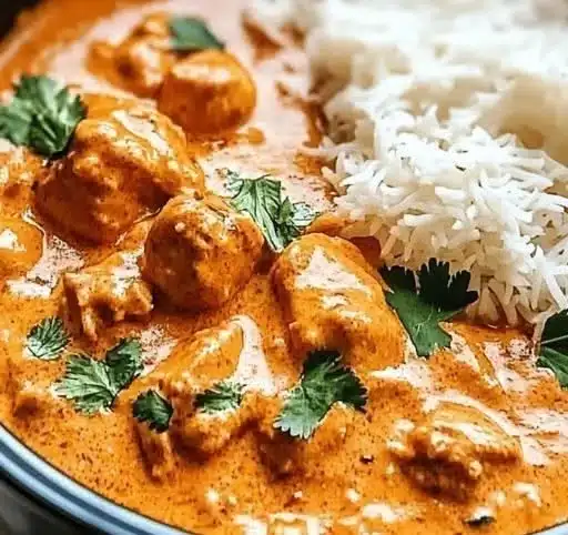 Creamy Butter Chicken Slow Cooker Recipe with spices and chicken