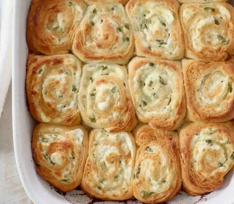 Spicy jalapeno popper crescent rolls on a serving platter
