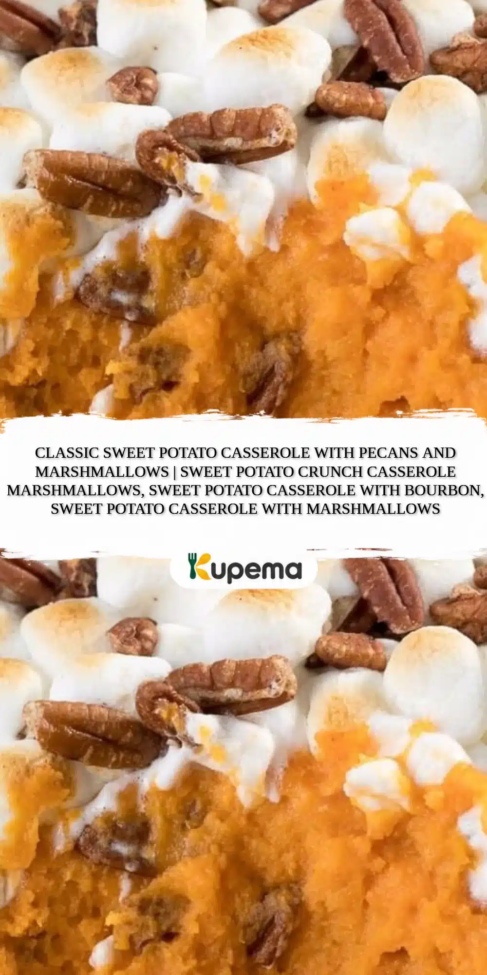 Classic Sweet Potato Casserole with Pecans and Marshmallows | Sweet potato crunch casserole marshmallows, Sweet potato casserole with bourbon, Sweet potato casserole with marshmallows