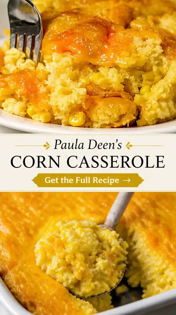 Corn Casserole Recipe from Paula Deen with Jiffy Mix (Crock Pot & Make-Ahead)