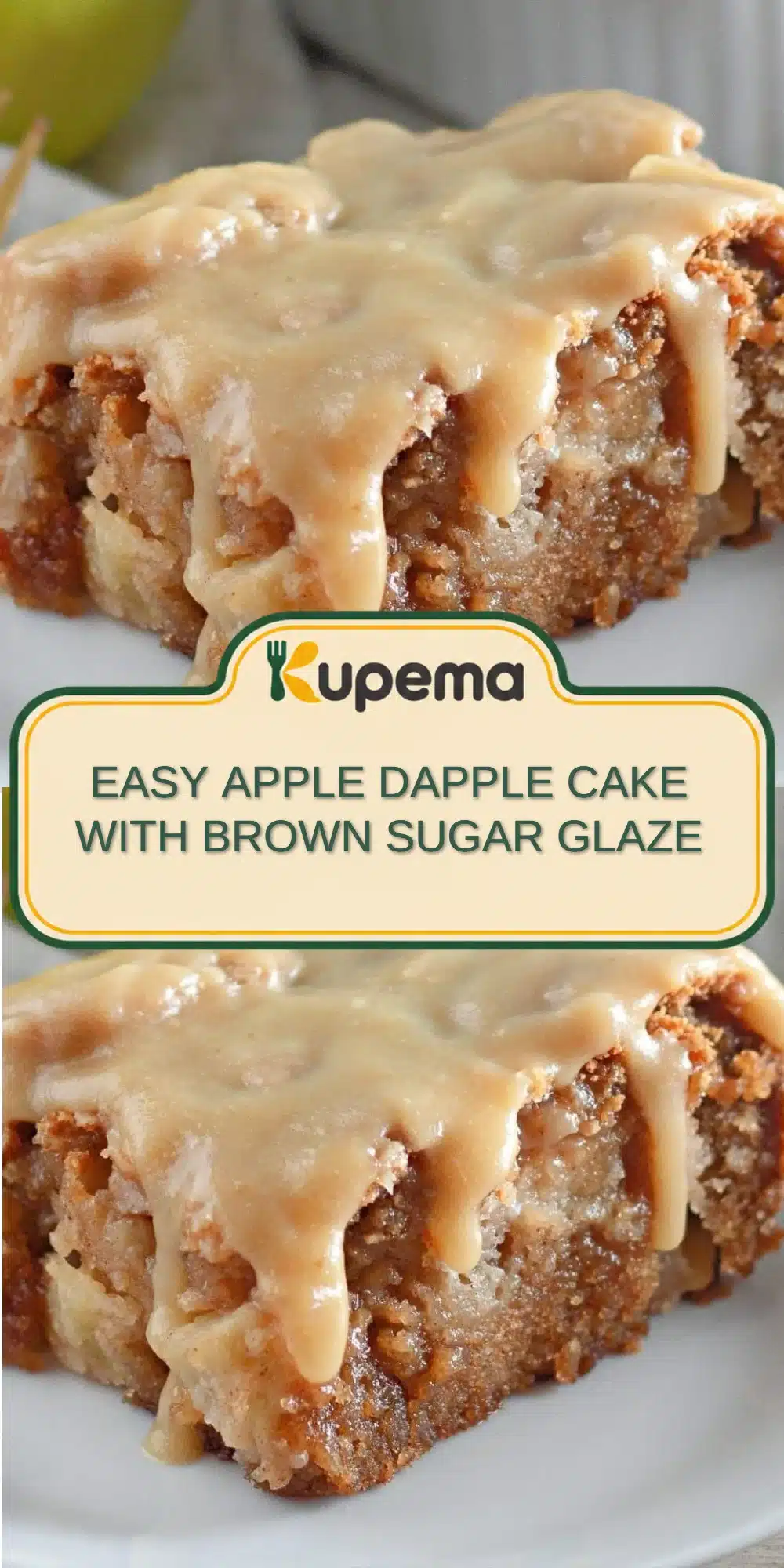 Easy Apple Dapple Cake with Brown Sugar Glaze