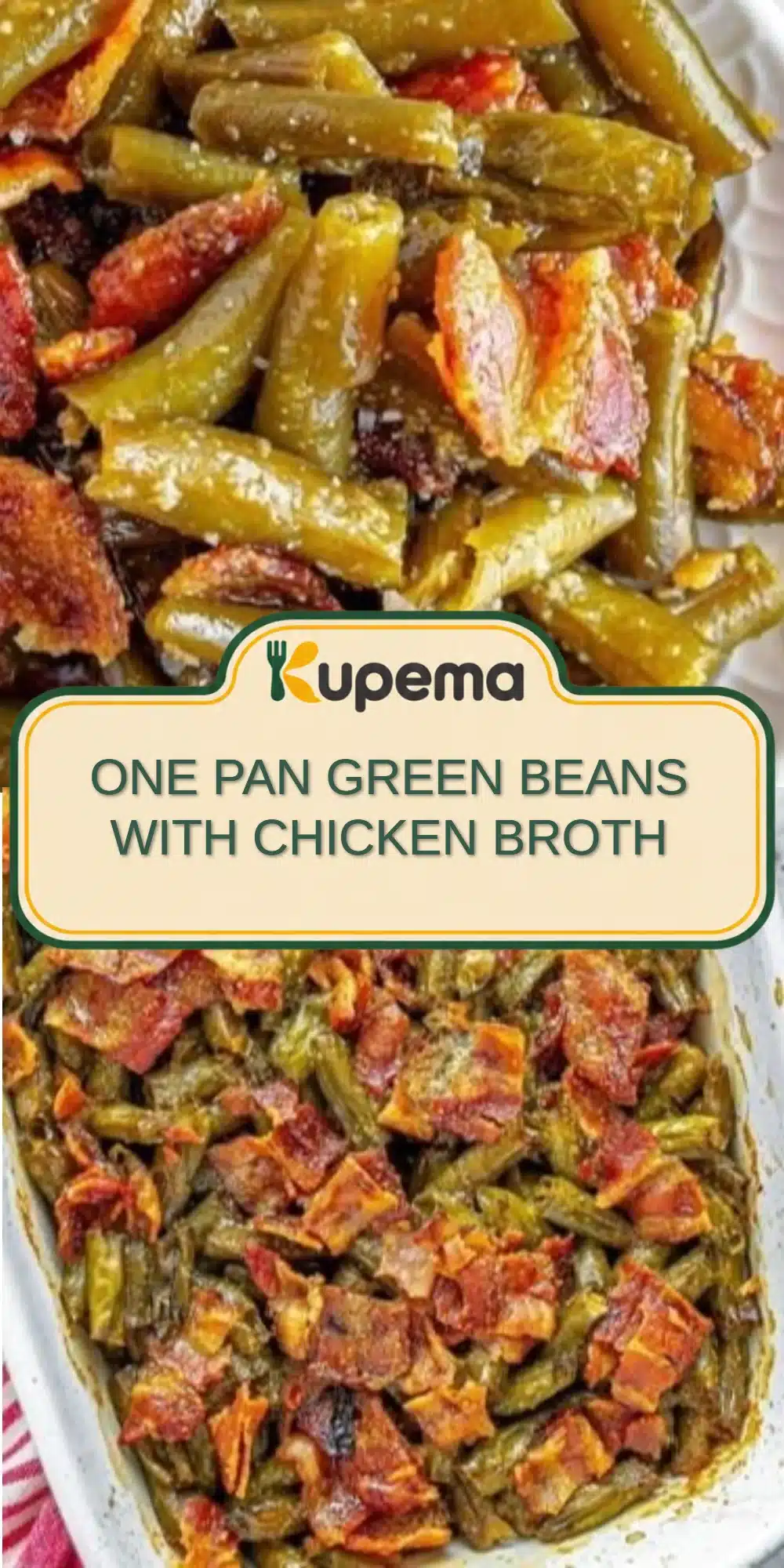 One Pan Green Beans with Chicken Broth