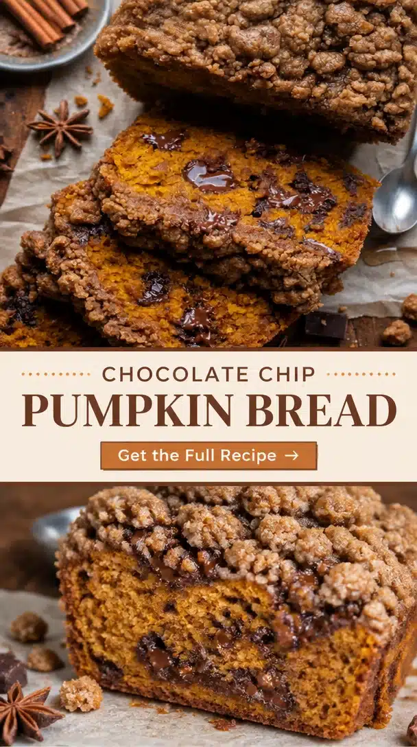 Pumpkin Chocolate Chip Streusel Bread